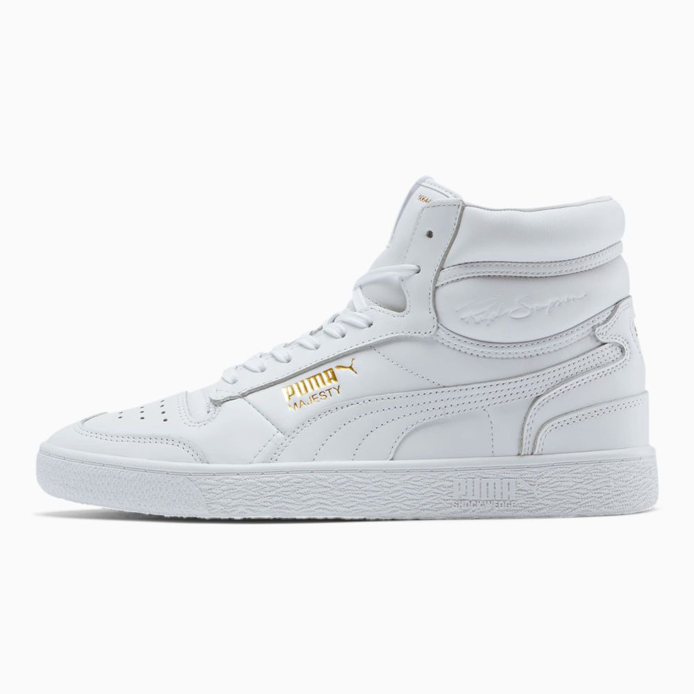 Puma Ralph Sampson White Mid Cut Férfi Kosárlabda Cipő - Fehér ( Hungary - AETVO3764 )